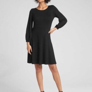 GAP  Women Fit and Flare Black Dress