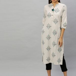 Anouk Women Printed Straight Kurta