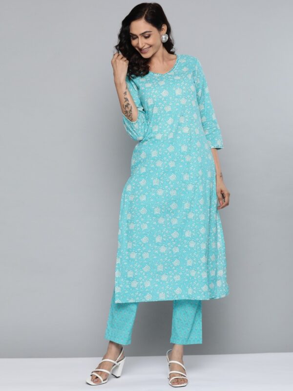 HERE&NOW Women Printed Kurta with Palazzos