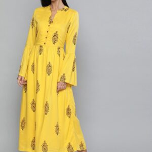 HERE&NOW Women Printed A-Line Dress