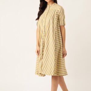 Sangria Women Striped A-Line Dress