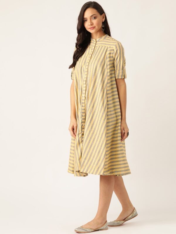 Sangria Women Striped A-Line Dress