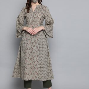 HERE&NOW Women Floral Printed A-Line Kurta