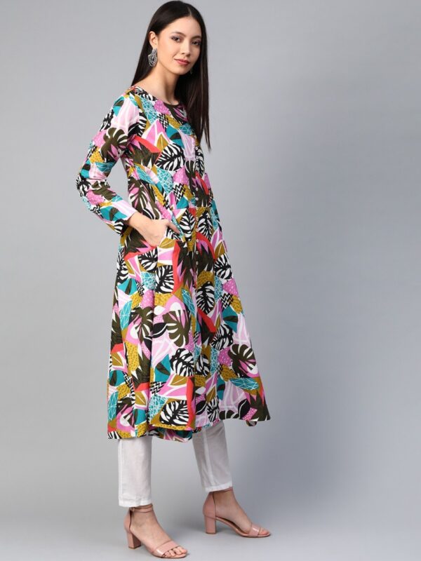 Sangria Women Multicoloured Printed A-Line Kurta