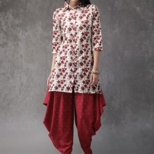 Anouk Women Printed Kurta with Harem Pants