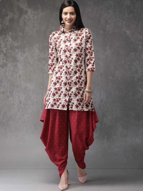 Anouk Women Printed Kurta with Harem Pants