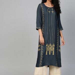 HERE&NOW Women Printed Straight Kurta