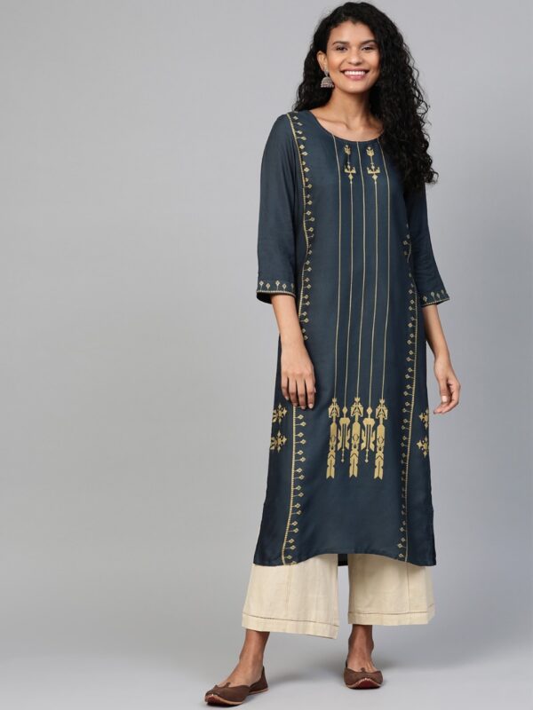 HERE&NOW Women Printed Straight Kurta