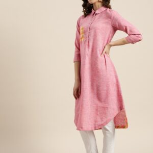 Sangria Women Woven Design A-Line Kurta