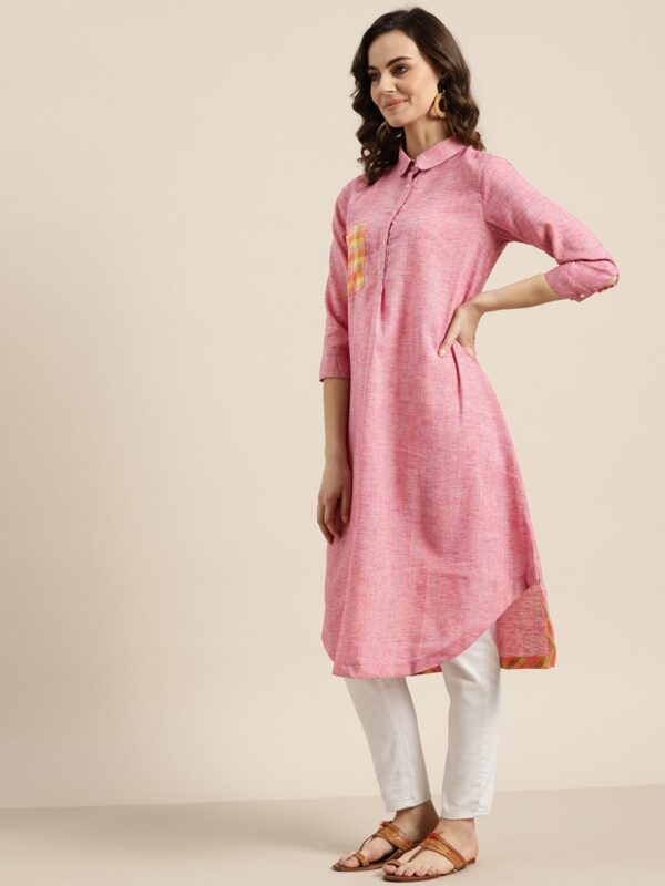 Sangria Women Woven Design A-Line Kurta