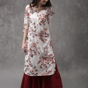 Anouk Women Floral Printed A-Line Kurta