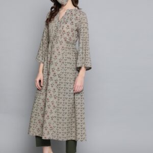 HERE&NOW Women Floral Printed A-Line Kurta