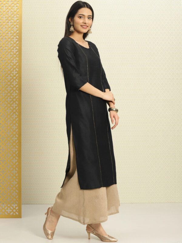 House of Pataudi Women Solid A-Line Kurta