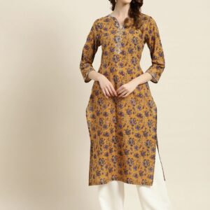 Moda Rapido Women Pure Cotton Printed Straight Kurta