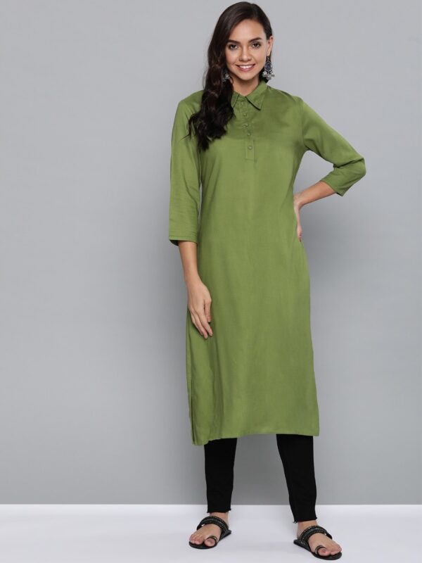 HERE&NOW Women  Solid Straight Kurta