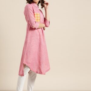 Sangria Women Woven Design A-Line Kurta