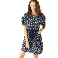 ESPRIT Women Navy Blue Printed A-Line Dress