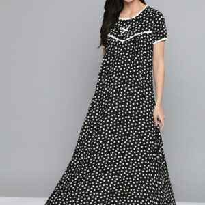 HERE&NOW Polka Dots Print Nightdress