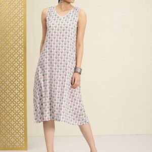 House of Pataudi Women Printed A-Line Dress