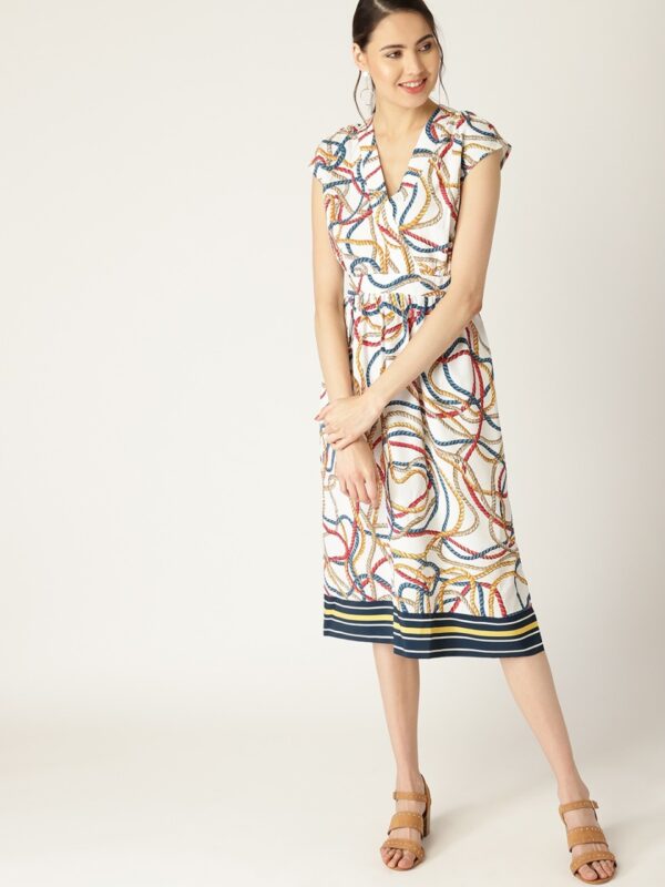 MANGO Women Printed Wrap Dress