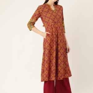 Sangria Women Printed A-Line Kurta