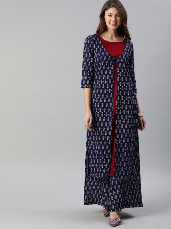 Anouk Women Printed Kurta with Palazzos