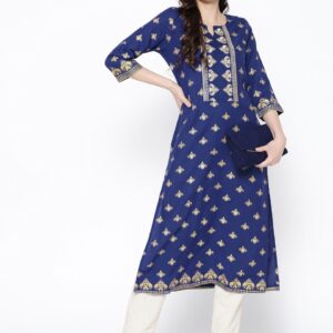 HERE&NOW Women Printed Straight Kurta