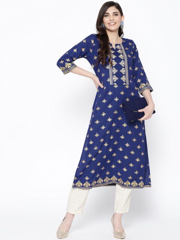 HERE&NOW Women Printed Straight Kurta