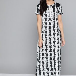 HERE&NOW Women Printed Nightdress