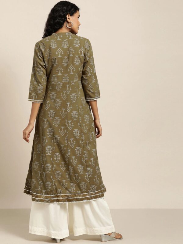 Sangria Women Khari Print A-Line Kurta