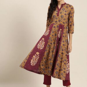 Moda Rapido Women Pure Cotton Printed Anarkali Kurta