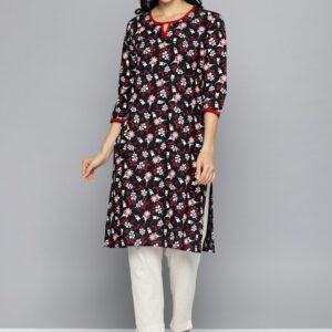 HERE&NOW Women Printed Straight Kurta