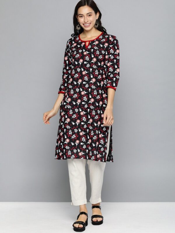 HERE&NOW Women Printed Straight Kurta