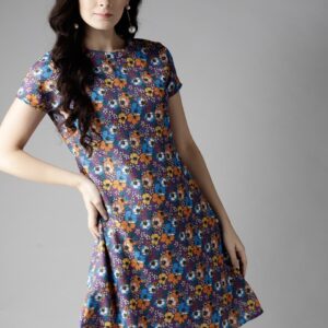 Moda Rapido Women Printed A-Line Dress