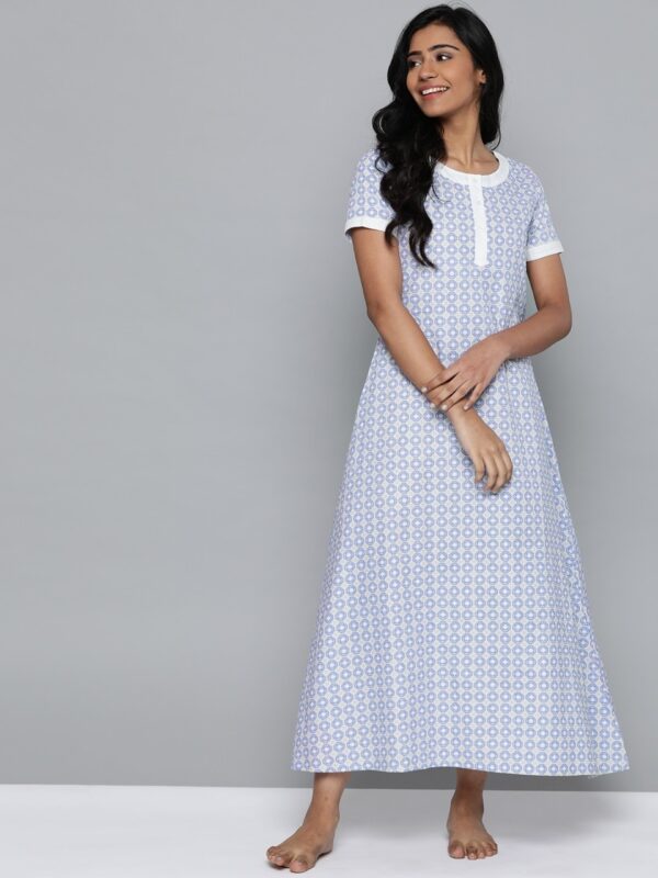 HERE&NOW Ethnic Print Maxi Nightdress