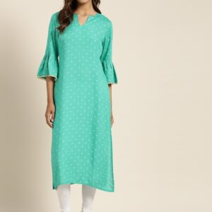 Moda Rapido Women Polka Dots Print A-Line Kurta