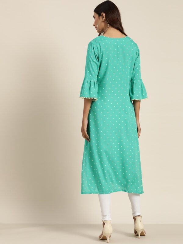 Moda Rapido Women Polka Dots Print A-Line Kurta