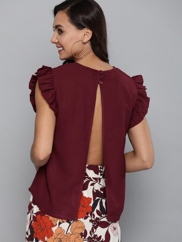 HERE&NOW Women Solid Styled Back Top