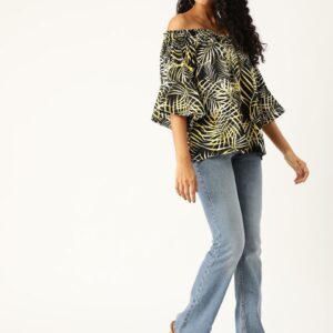 Moda Rapido Women Printed Bardot Top