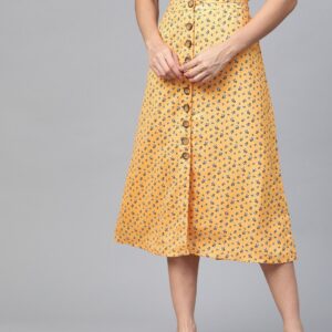 HERE&NOW Women Floral Print A-Line Skirt