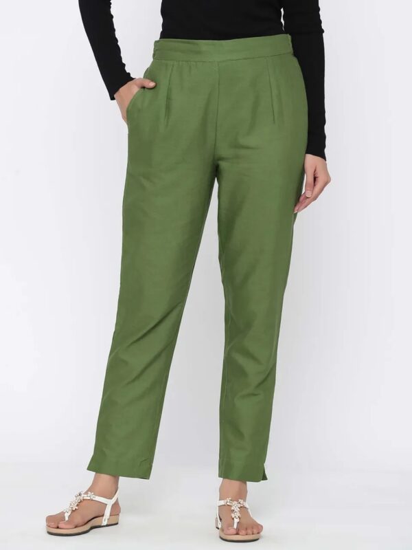 Juniper Cotton Solid Cigarette Pants