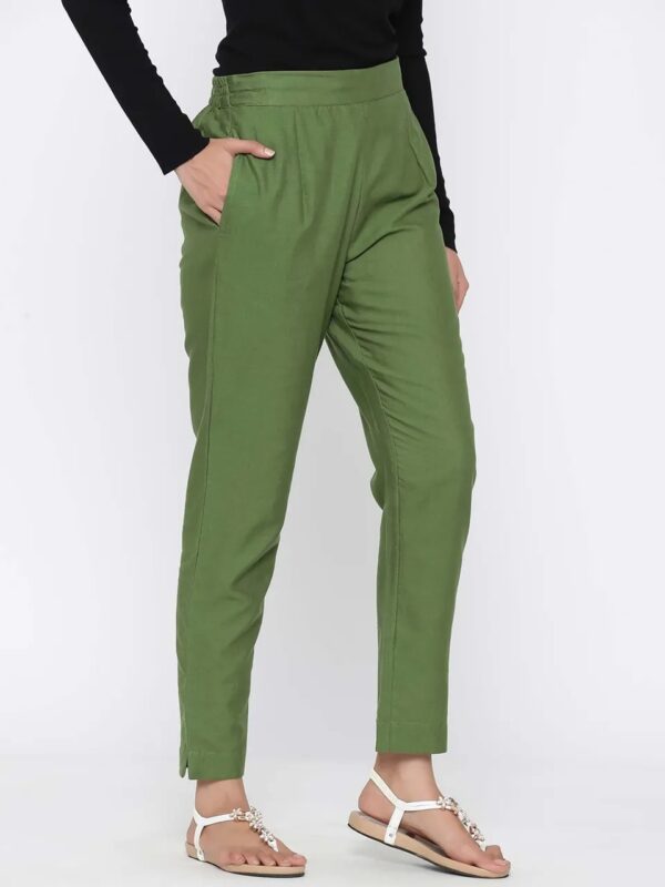 Juniper Cotton Solid Cigarette Pants