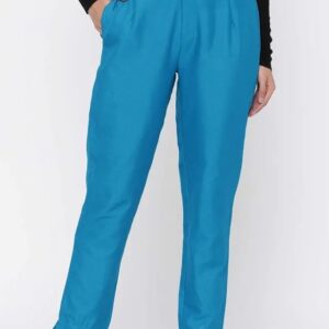 Juniper Womens Cotton Solid Straight Pants With Side Pocket