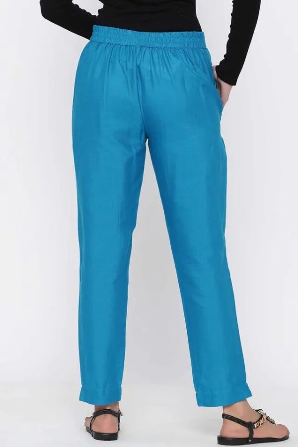 Juniper Womens Cotton Solid Straight Pants With Side Pocket