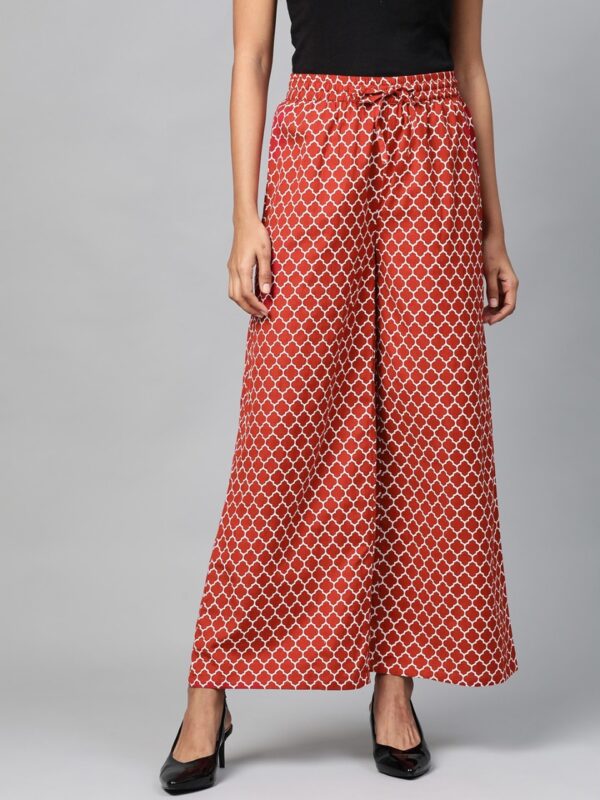 HERE&NOW Women Printed Flared Palazzos