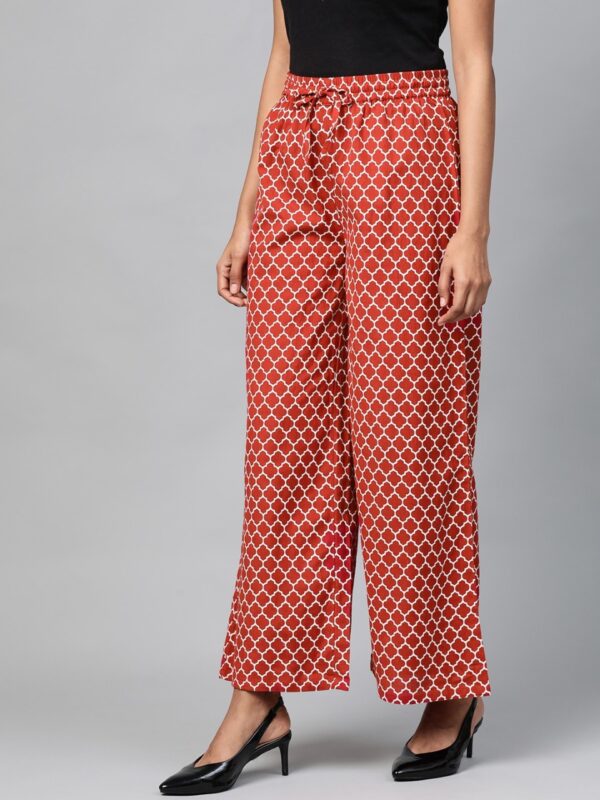 HERE&NOW Women Printed Flared Palazzos