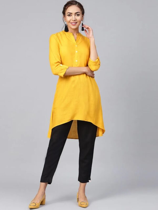 Juniper Rayon Solid High-Low Kurta