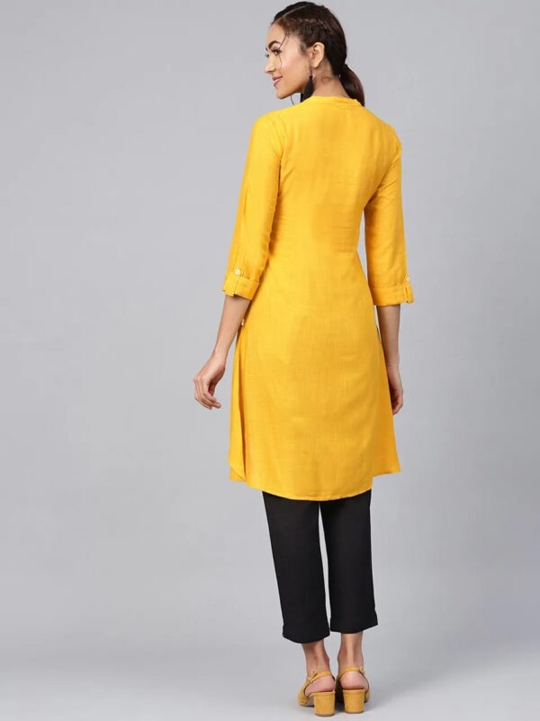 Juniper Rayon Solid High-Low Kurta