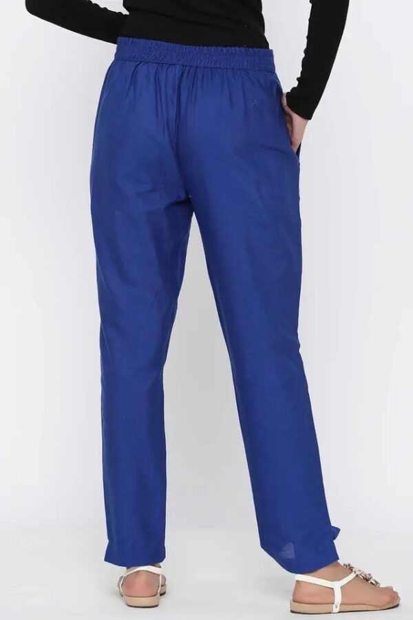 Juniper Womens Cotton Solid Straight Pants With Side Pocket