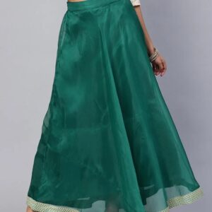 Juniper Organza Solid Flared Skirt